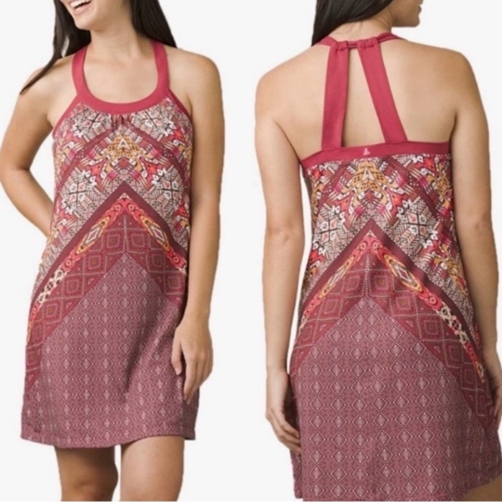 Prana Crushed Cran Marrakesh Cantine Athletic Dress Sz X Small